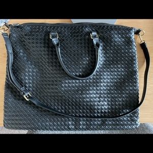 VICI large black woven purse